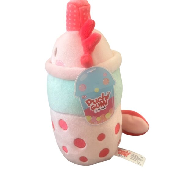 Puchi Gumi Axolotl Plush Toy Pink Mint Soft Stuffed Animal 8.5" NWT NEW - Picture 7 of 9